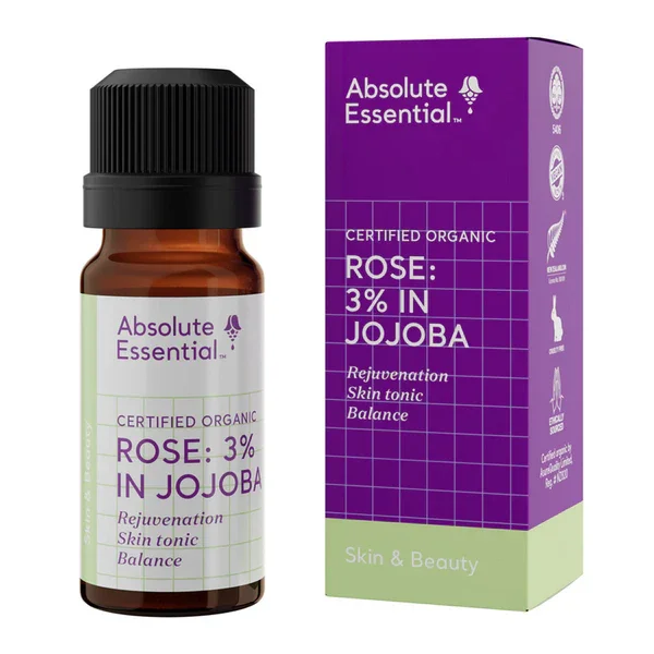 【AE系列买二送10ml玫瑰身体油】Absolute Essential 新西兰AE有机玫瑰荷荷巴小分子眼部精油眼霜抗皱淡细纹 10毫升 保质期2034.9